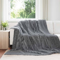 vidaXL Koce narzutowe 6 pcs Ciemnoszary 270 x 240 cm Polar