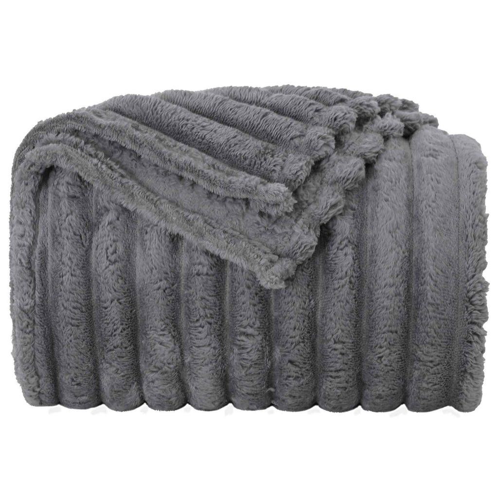 vidaXL Koce narzutowe 6 pcs Ciemnoszary 270 x 240 cm Polar