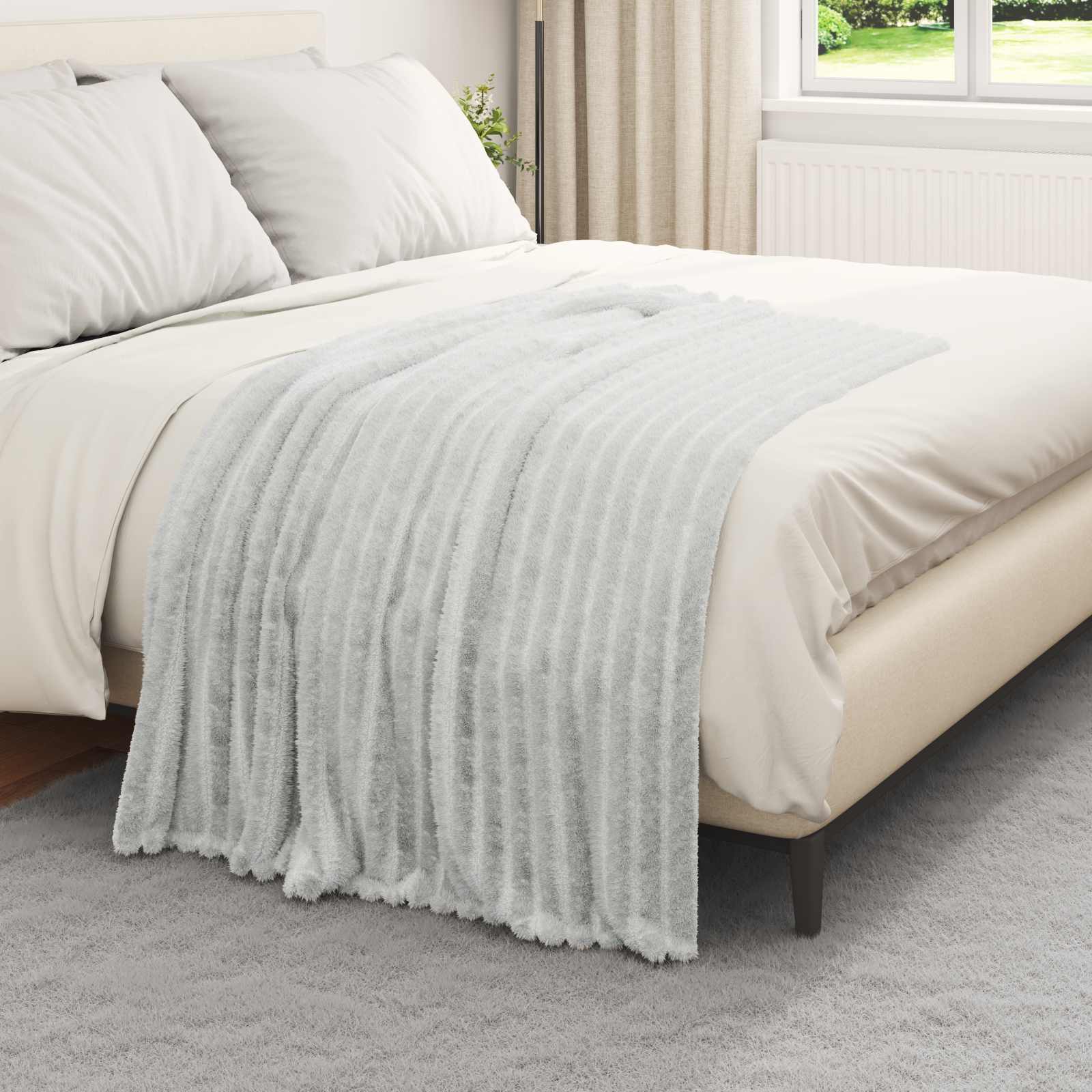 vidaXL Koce narzutowe 6 pcs Szary 150 x 130 cm Polar