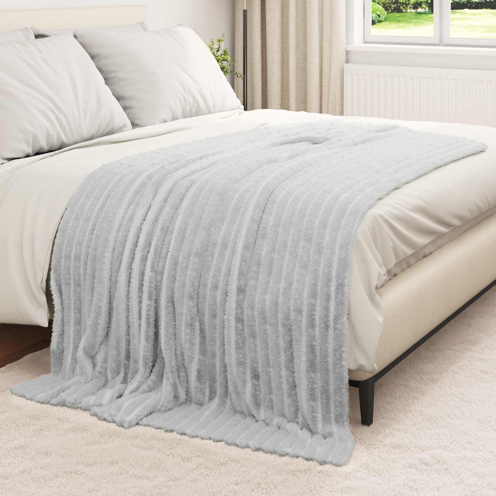 vidaXL Koce narzutowe 6 pcs Szary 200 x 150 cm Polar