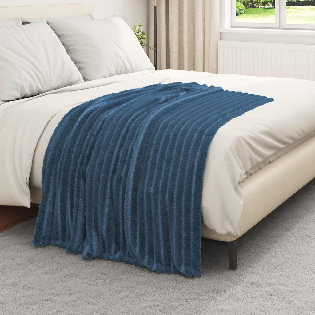 vidaXL Koce narzutowe 6 pcs Granatowy 150 x 130 cm Polar