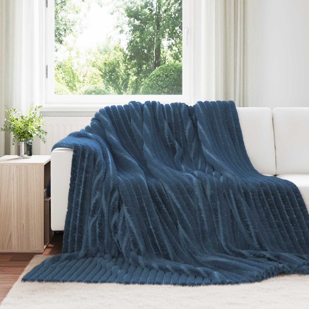vidaXL Koce narzutowe 6 pcs Granatowy 270 x 240 cm Polar