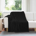 vidaXL Koce narzutowe 6 pcs Czarny 200 x 150 cm Polar