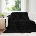 vidaXL Koce narzutowe 6 pcs Czarny 240 x 220 cm Polar