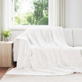 vidaXL Koce narzutowe 6 pcs Biały 270 x 240 cm Polar
