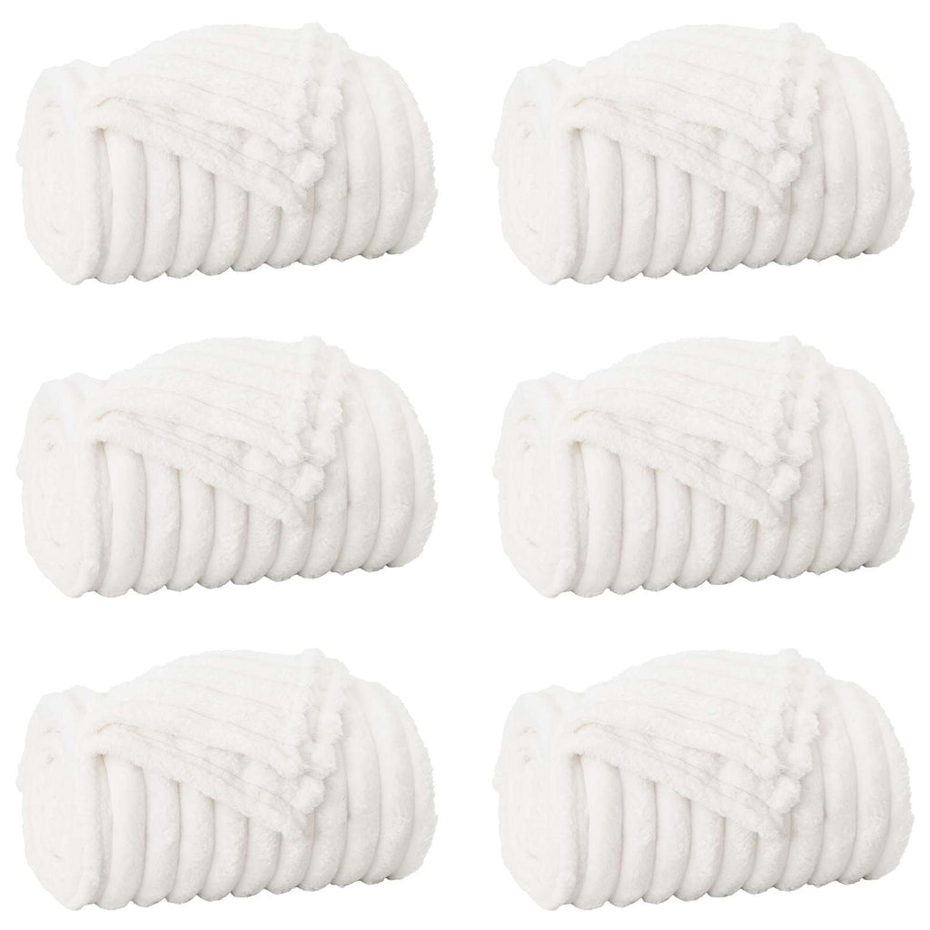 vidaXL Koce narzutowe 6 pcs Biały 270 x 240 cm Polar