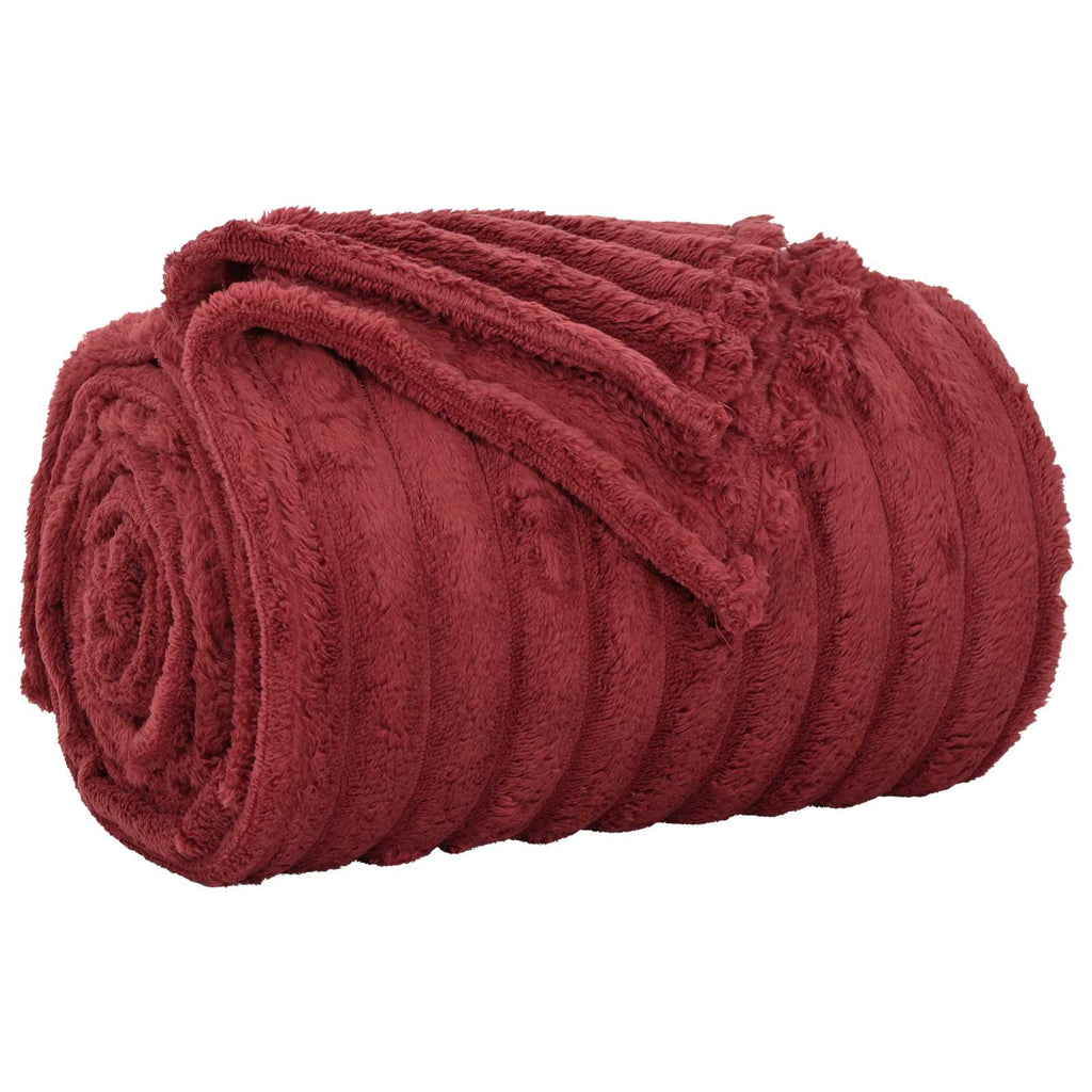vidaXL Koce narzutowe 6 pcs Bordeaux Czerwony 240 x 220 cm Polar