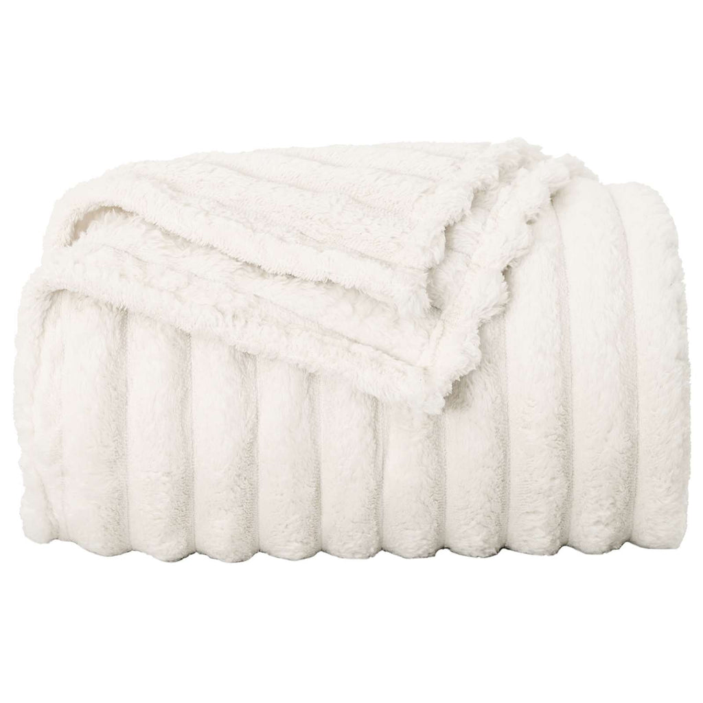vidaXL Koce narzutowe 6 pcs Kremowy 240 x 220 cm Polar