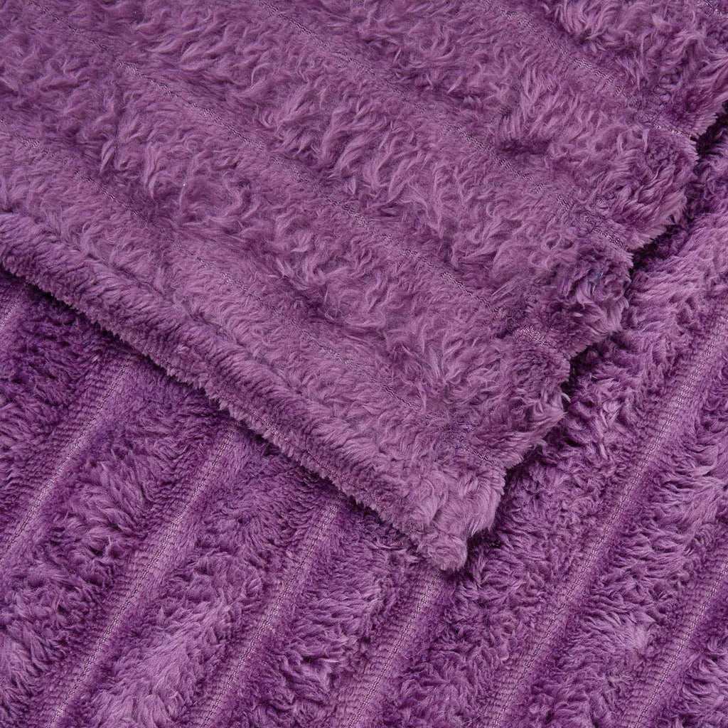 vidaXL Koce narzutowe 6 pcs Fioletowy 240 x 220 cm Polar