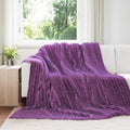 vidaXL Koce narzutowe 6 pcs Fioletowy 270 x 240 cm Polar