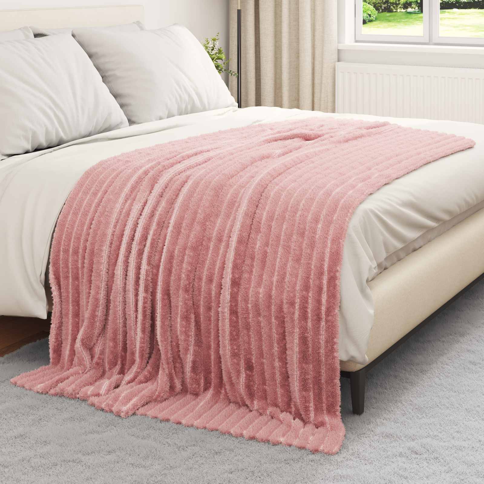 vidaXL Koce narzutowe 6 pcs Różowy 200 x 150 cm Polar