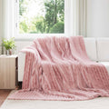 vidaXL Koce narzutowe 6 pcs Różowy 270 x 240 cm Polar