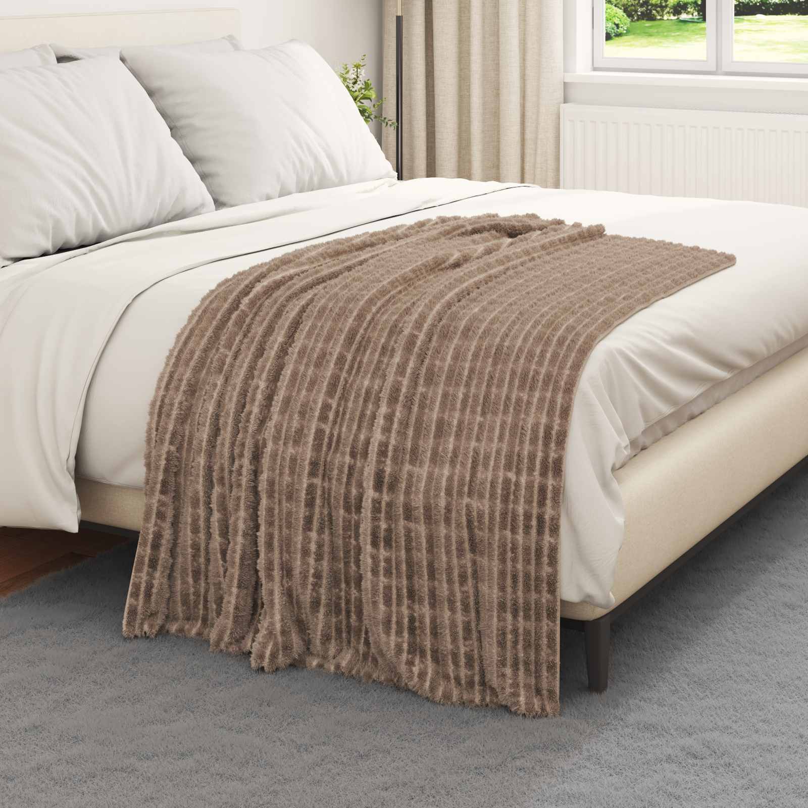 vidaXL Koc Camel 150 x 130 cm Polar