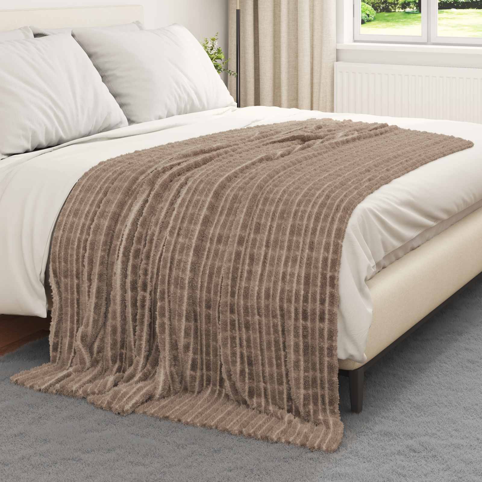 vidaXL Koc Camel 200 x 150 cm Polar