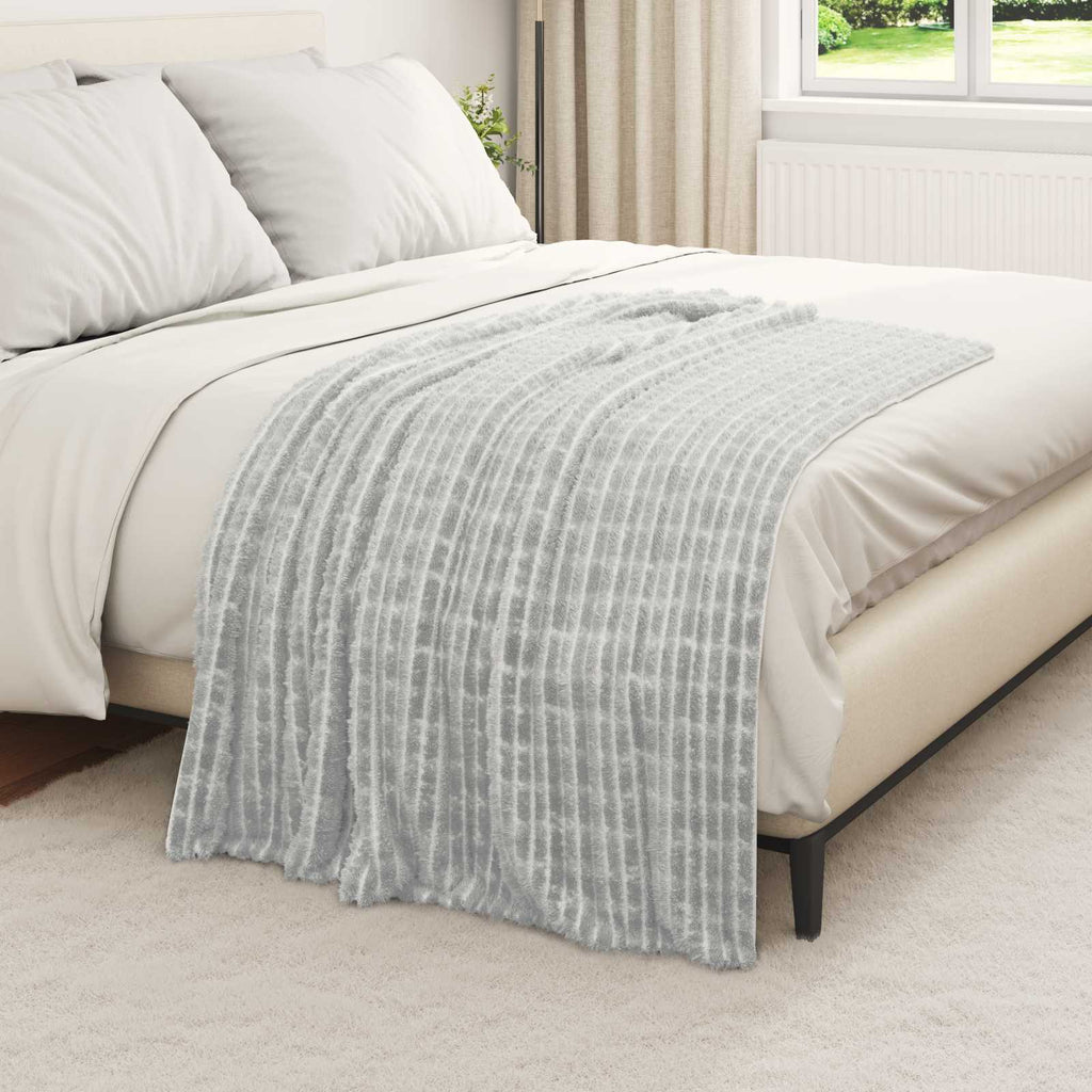 vidaXL Koc Szary 150 x 130 cm Polar