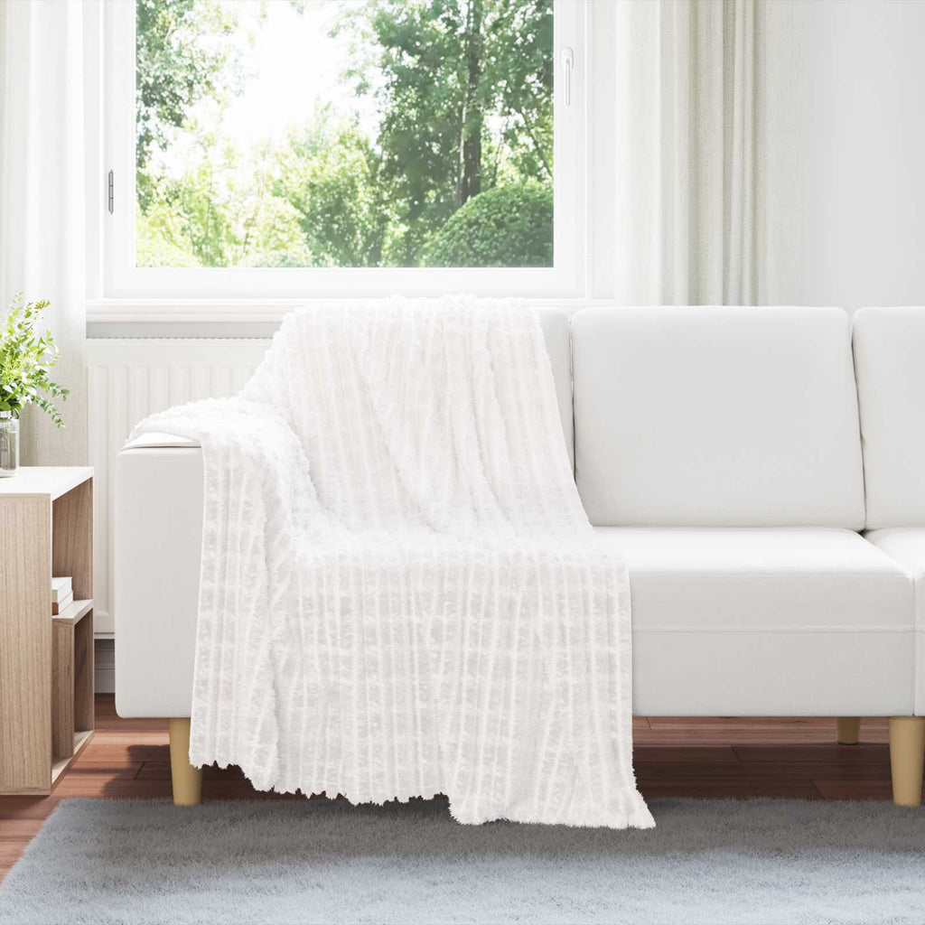 vidaXL Koc Biały 150 x 130 cm Polar