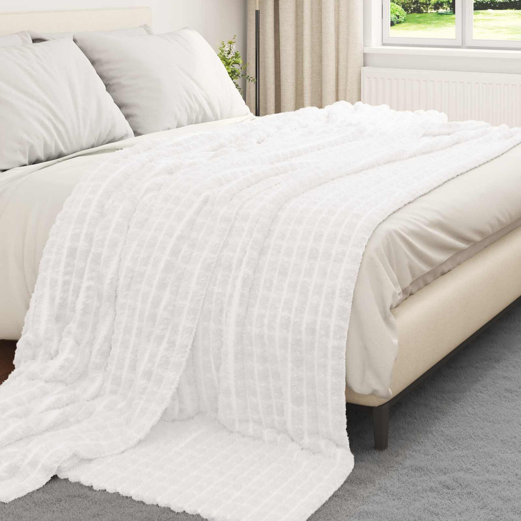 vidaXL Koc Biały 240 x 220 cm Polar