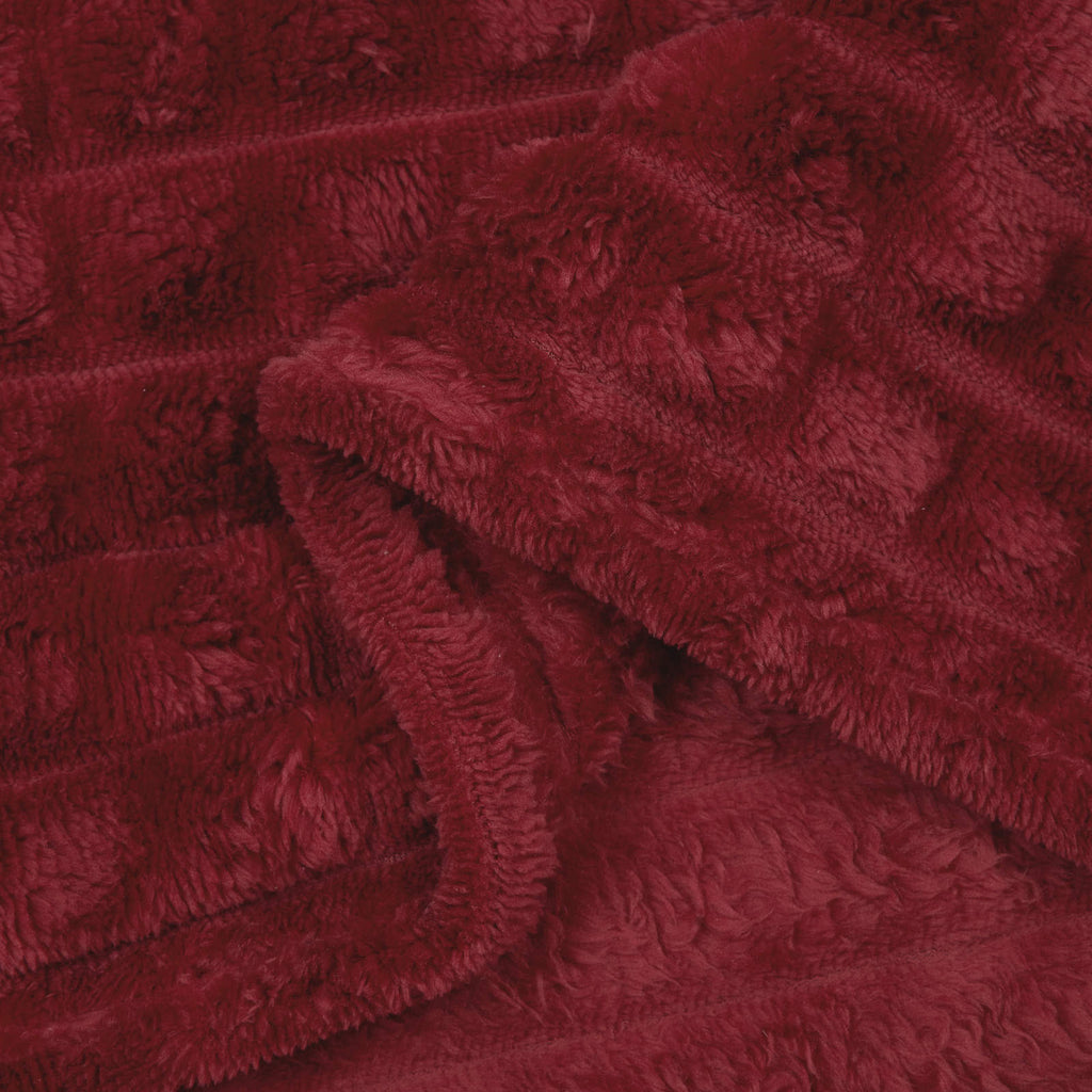 vidaXL Koc Bordeaux Czerwony 240 x 220 cm Polar
