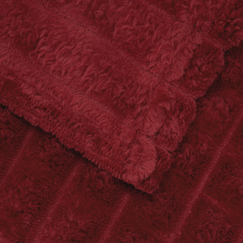 vidaXL Koc Bordeaux Czerwony 270 x 240 cm Polar