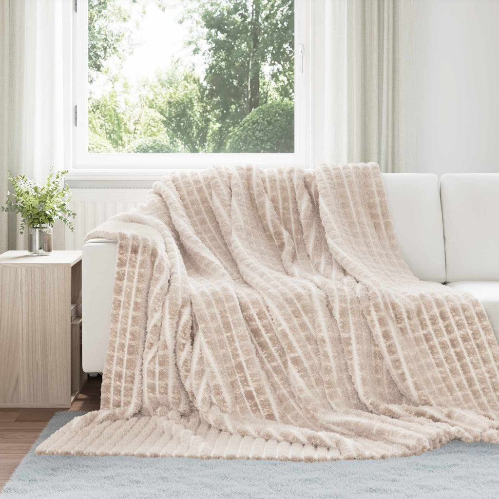 vidaXL Koce narzutowe 6 pcs Beżowy 270 x 240 cm Polar