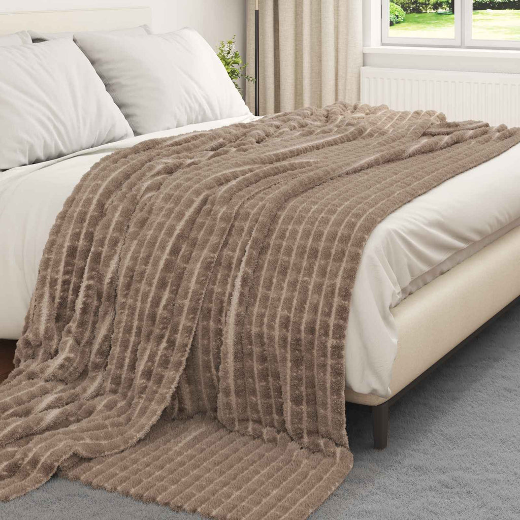 vidaXL Koce narzutowe 6 pcs Camel 240 x 220 cm Polar