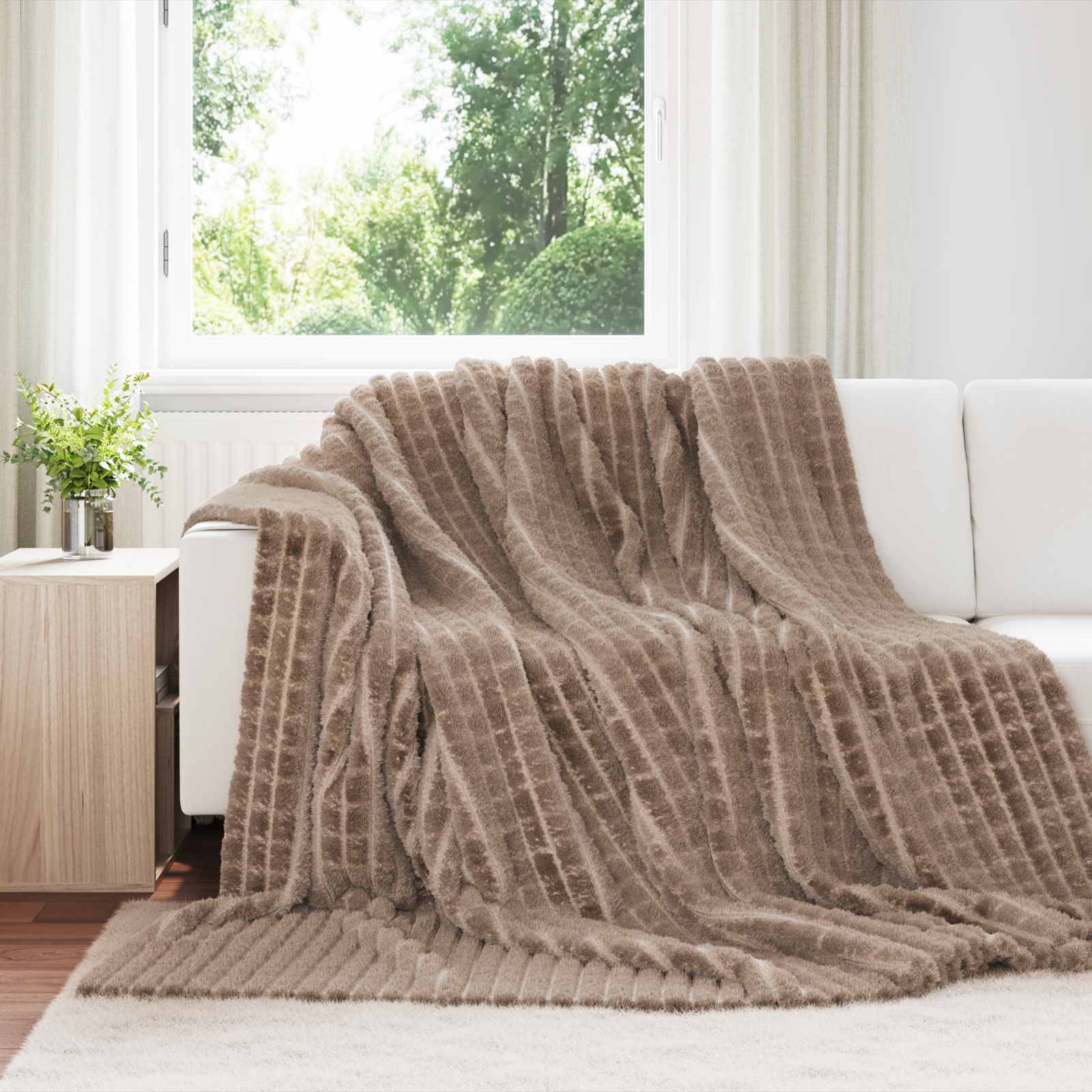 vidaXL Koce narzutowe 6 pcs Camel 270 x 240 cm Polar