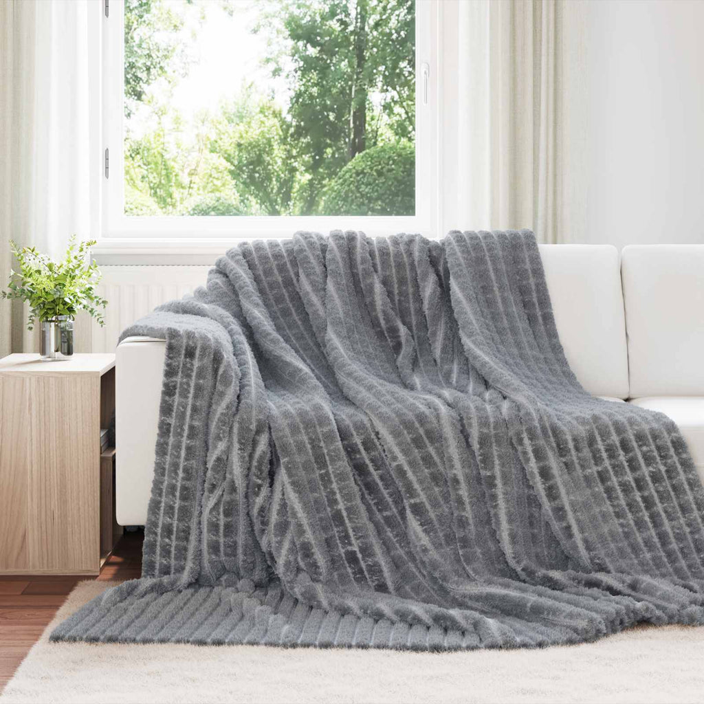vidaXL Koce narzutowe 6 pcs Ciemnoszary 240 x 220 cm Polar