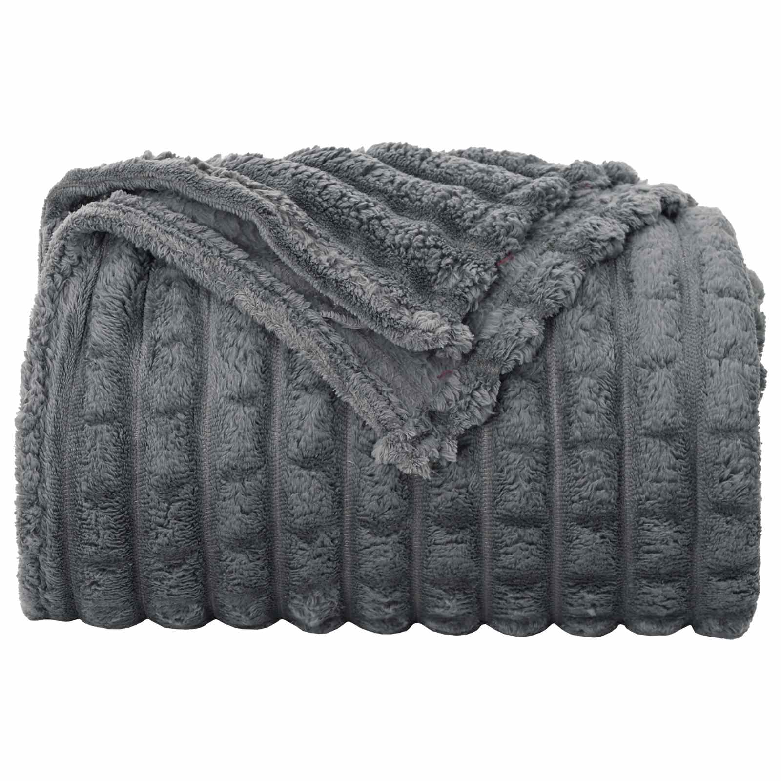 vidaXL Koce narzutowe 6 pcs Ciemnoszary 240 x 220 cm Polar