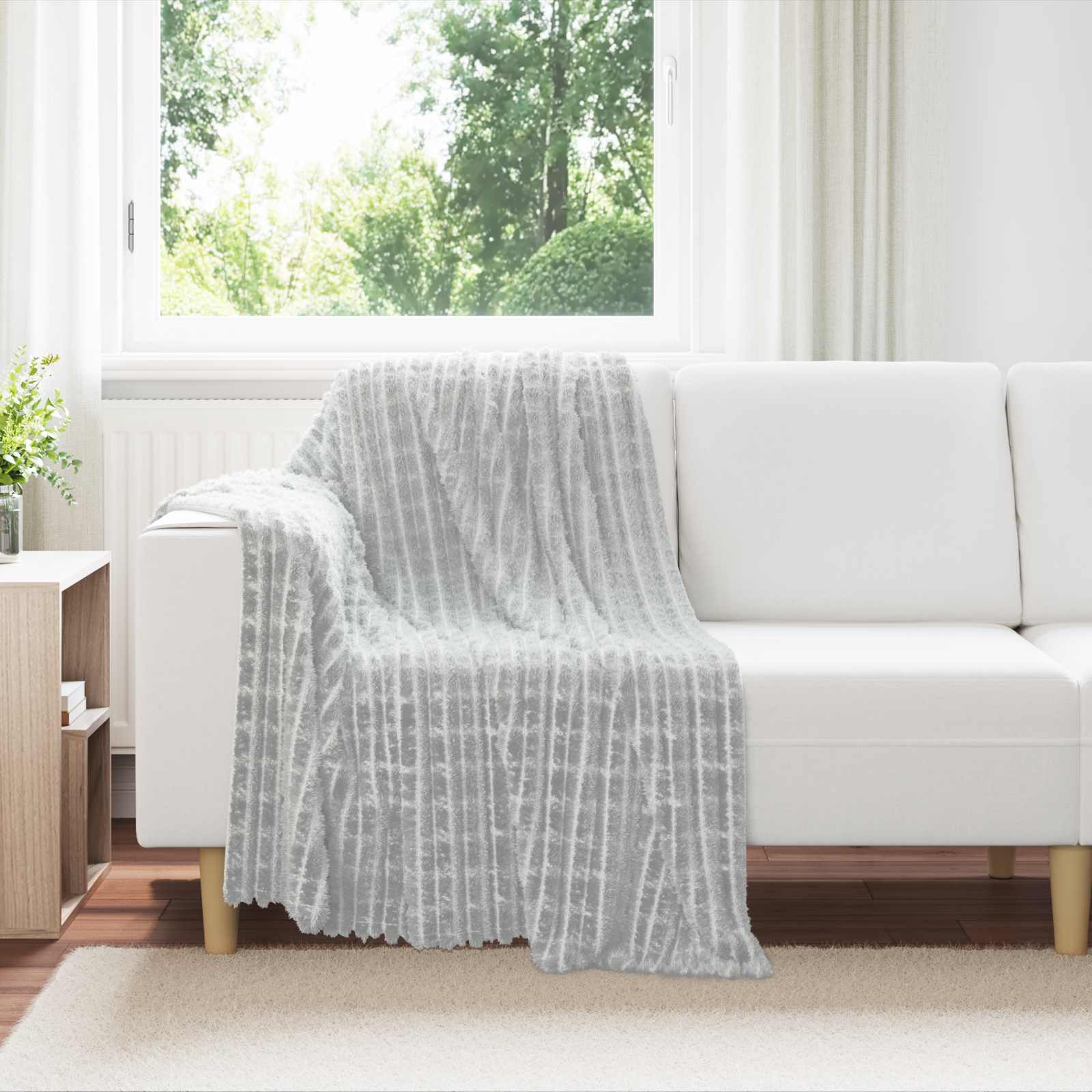 vidaXL Koce narzutowe 6 pcs Szary 150 x 130 cm Polar