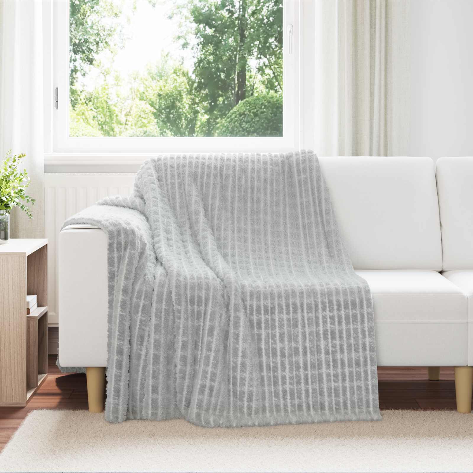 vidaXL Koce narzutowe 6 pcs Szary 200 x 150 cm Polar