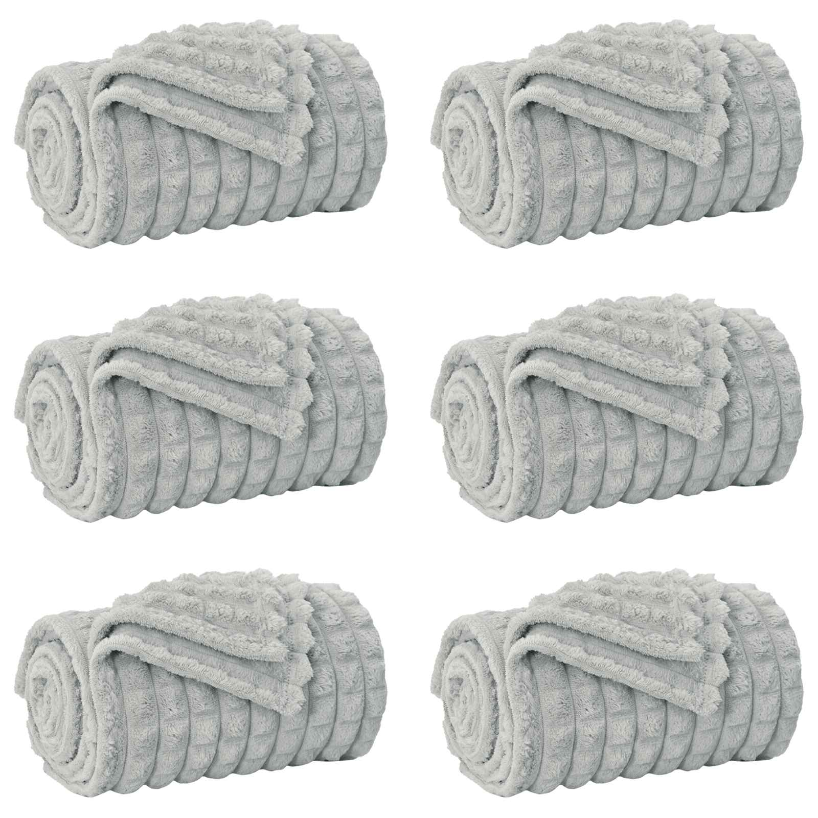 vidaXL Koce narzutowe 6 pcs Szary 200 x 150 cm Polar