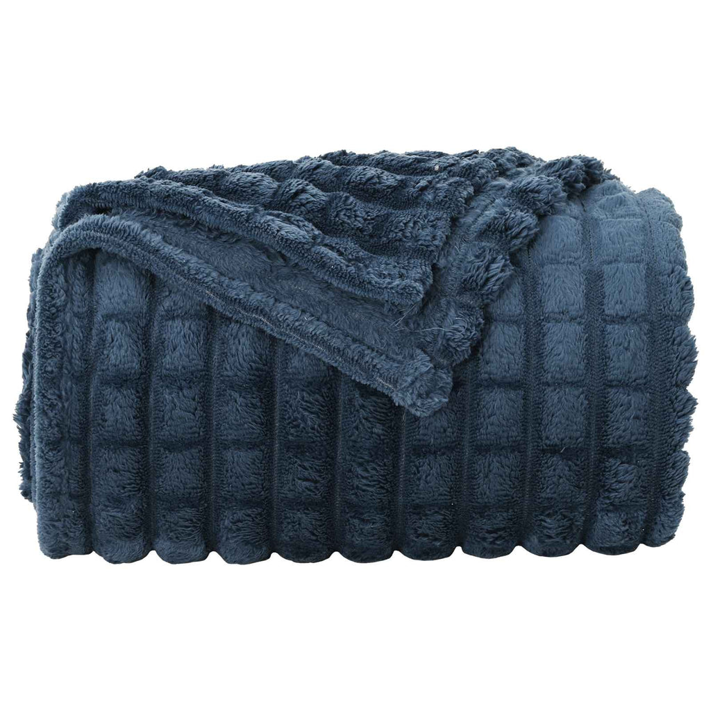 vidaXL Koce narzutowe 6 pcs Granatowy 200 x 150 cm Polar
