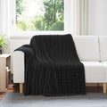 vidaXL Koce narzutowe 6 pcs Czarny 200 x 150 cm Polar