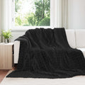 vidaXL Koce narzutowe 6 pcs Czarny 240 x 220 cm Polar
