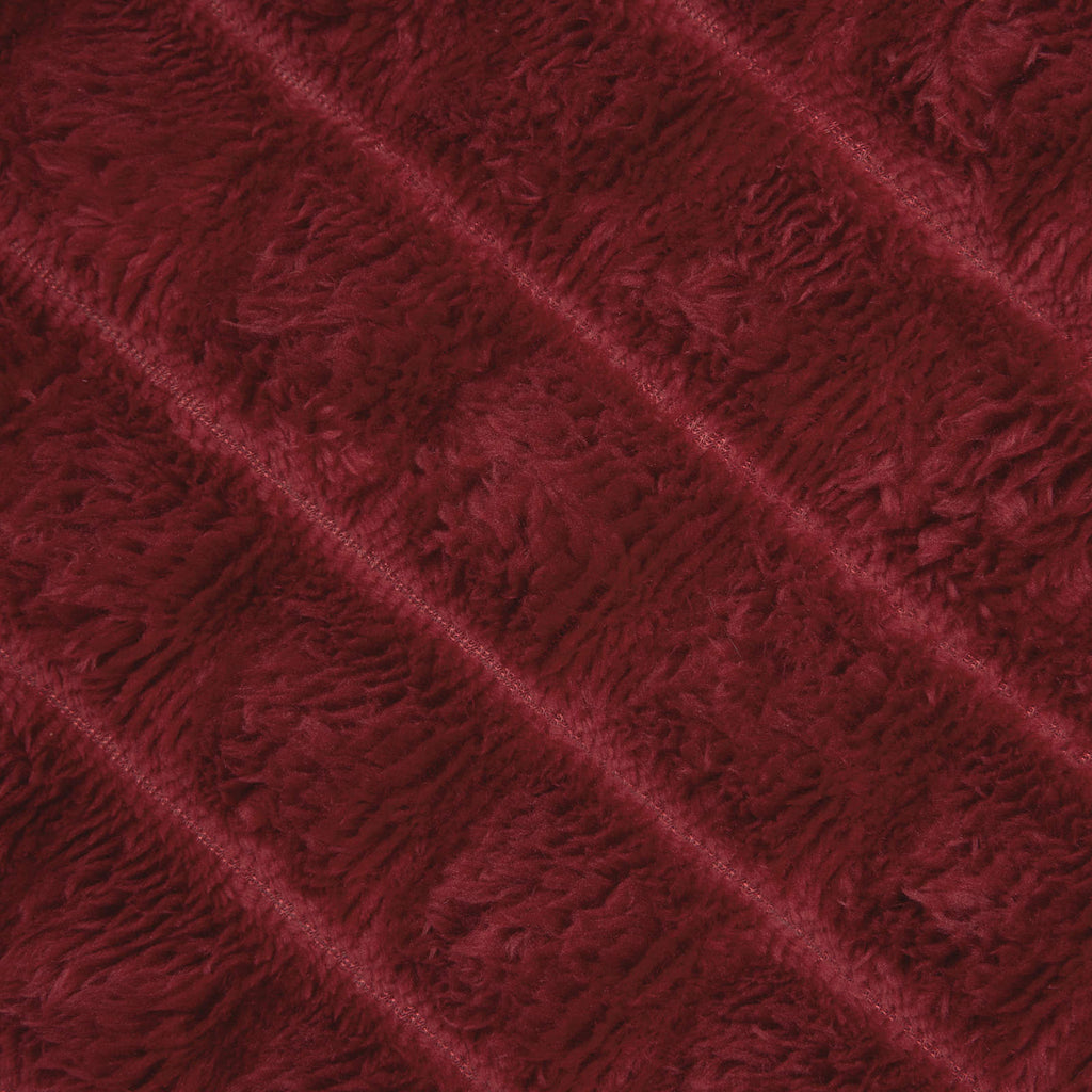 vidaXL Koce narzutowe 6 pcs Bordeaux Czerwony 240 x 220 cm Polar