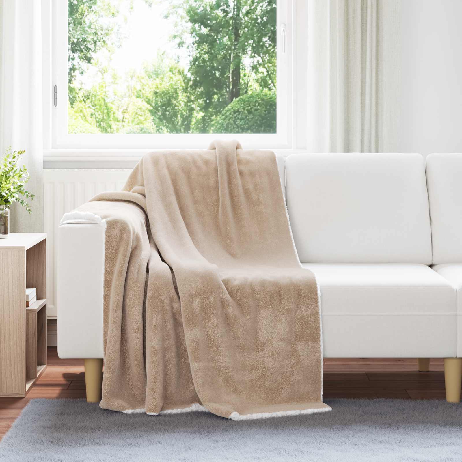 vidaXL Koc Camel 130 x 150 cm Polar
