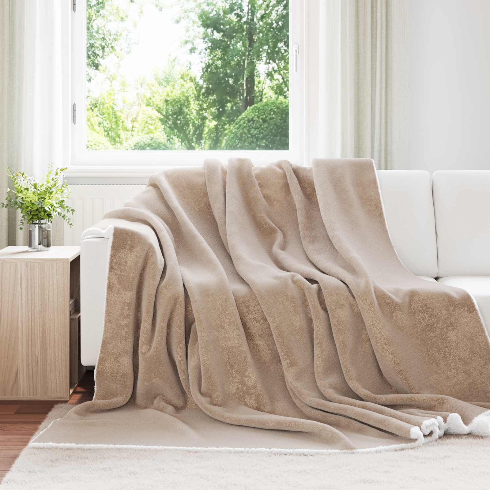 vidaXL Koc Camel 220 x 240 cm Polar