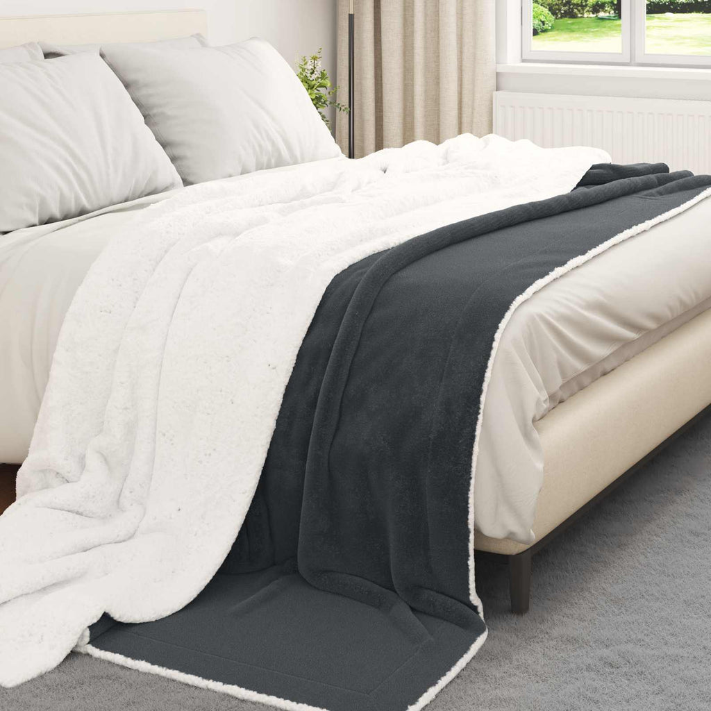 vidaXL Koc Ciemnoszary 240 x 270 cm Polar