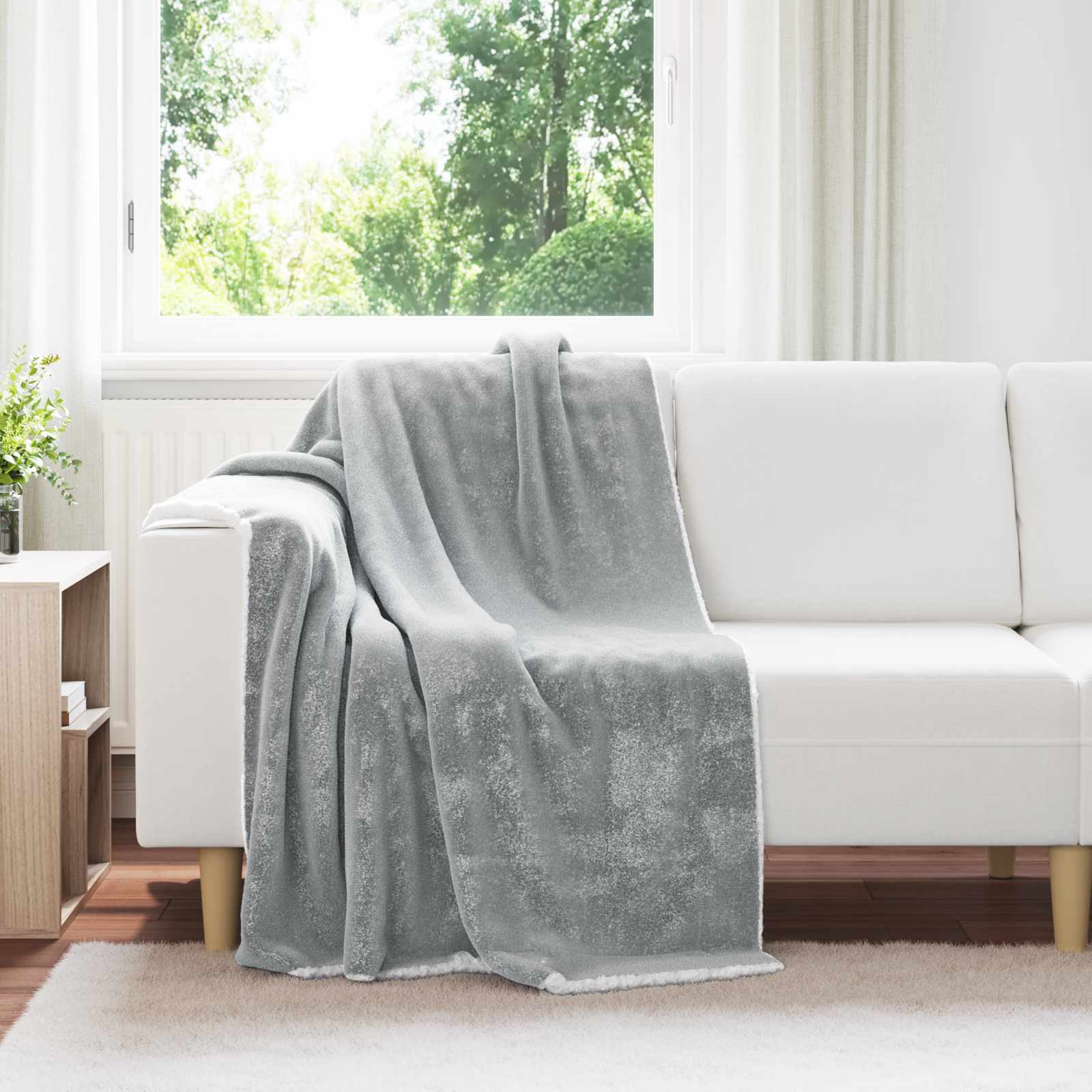 vidaXL Koc Szary 130 x 150 cm Polar