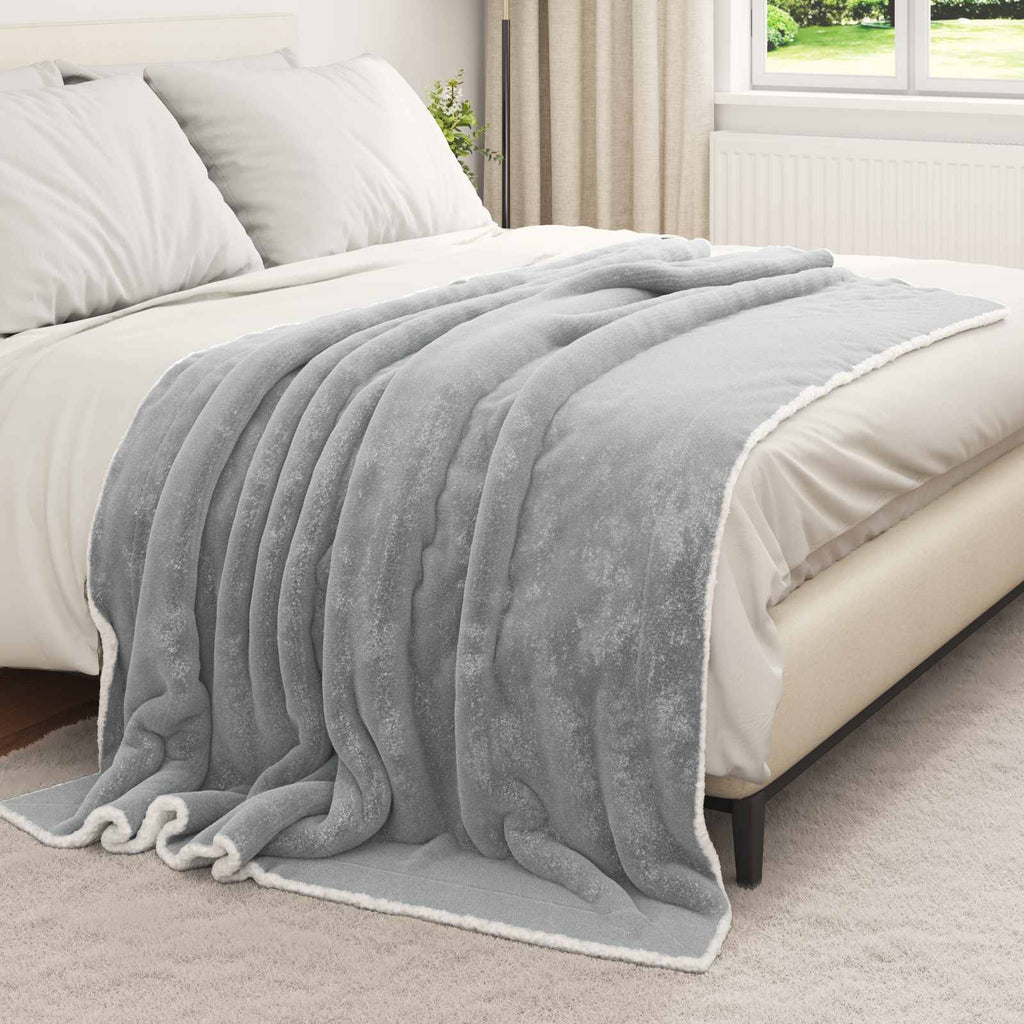 vidaXL Koc Szary 150 x 200 cm Polar