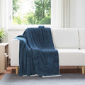 vidaXL Koc Granatowy 130 x 150 cm Polar