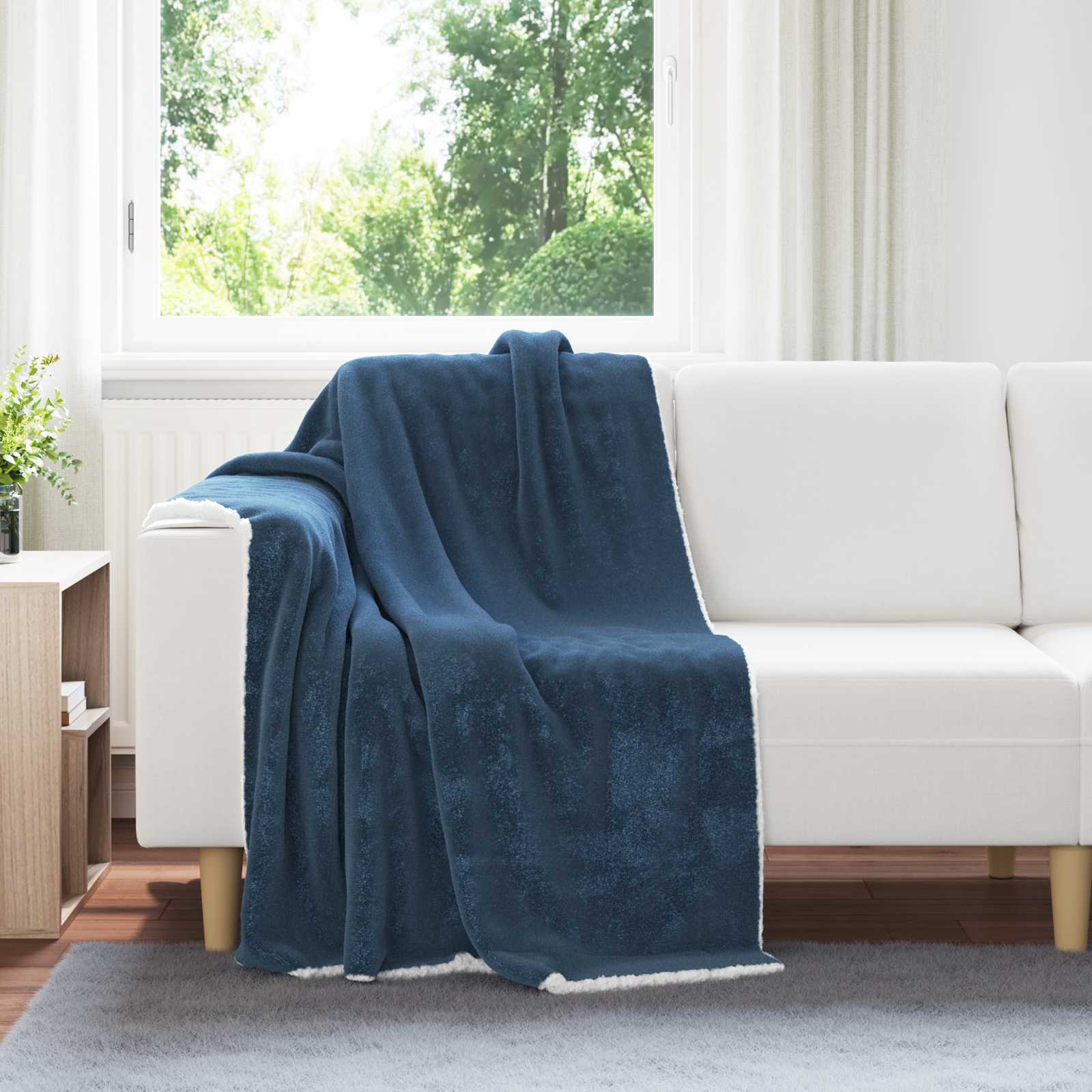 vidaXL Koc Granatowy 130 x 150 cm Polar