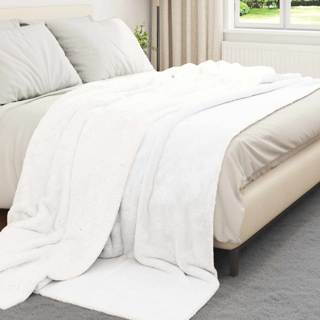 vidaXL Koc Biały 240 x 270 cm Polar