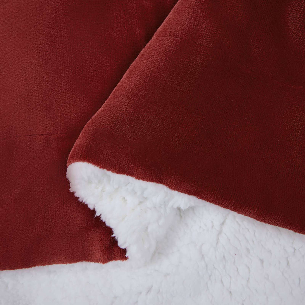 vidaXL Koc Bordeaux Czerwony 150 x 200 cm Polar