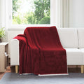 vidaXL Koc Bordeaux Czerwony 150 x 200 cm Polar