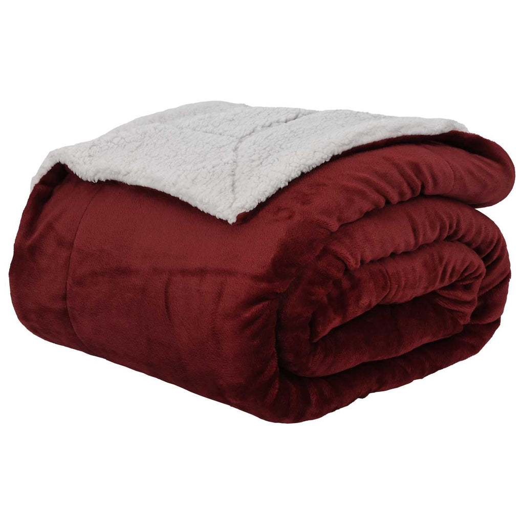 vidaXL Koc Bordeaux Czerwony 220 x 240 cm Polar