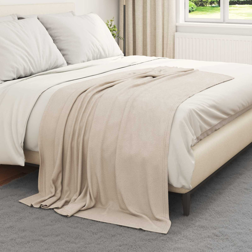 vidaXL Koc Beżowy 170 x 130 cm Polar