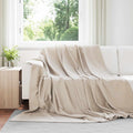 vidaXL Koc Beżowy 240 x 220 cm Polar