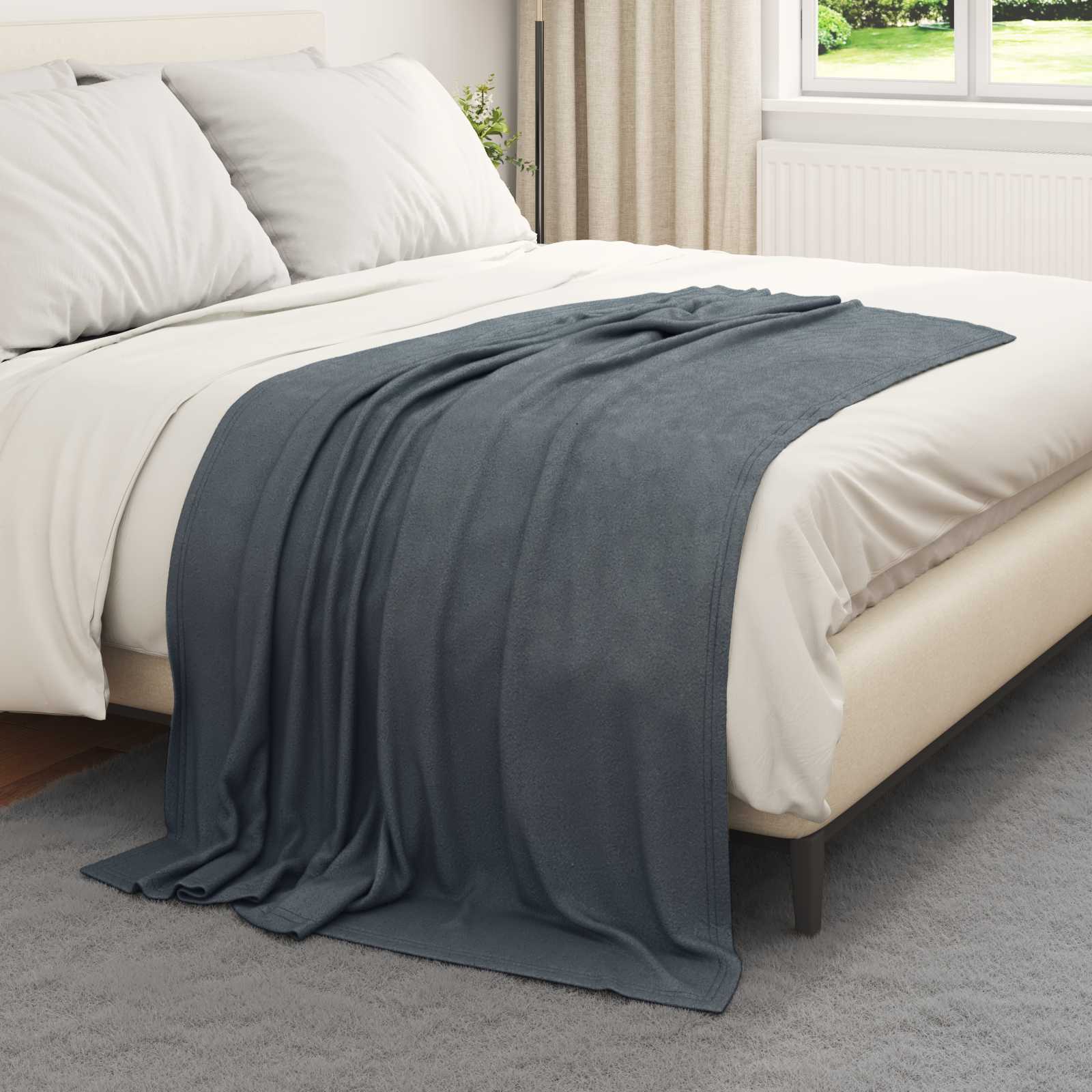 vidaXL Koc Ciemnoszary 170 x 130 cm Polar