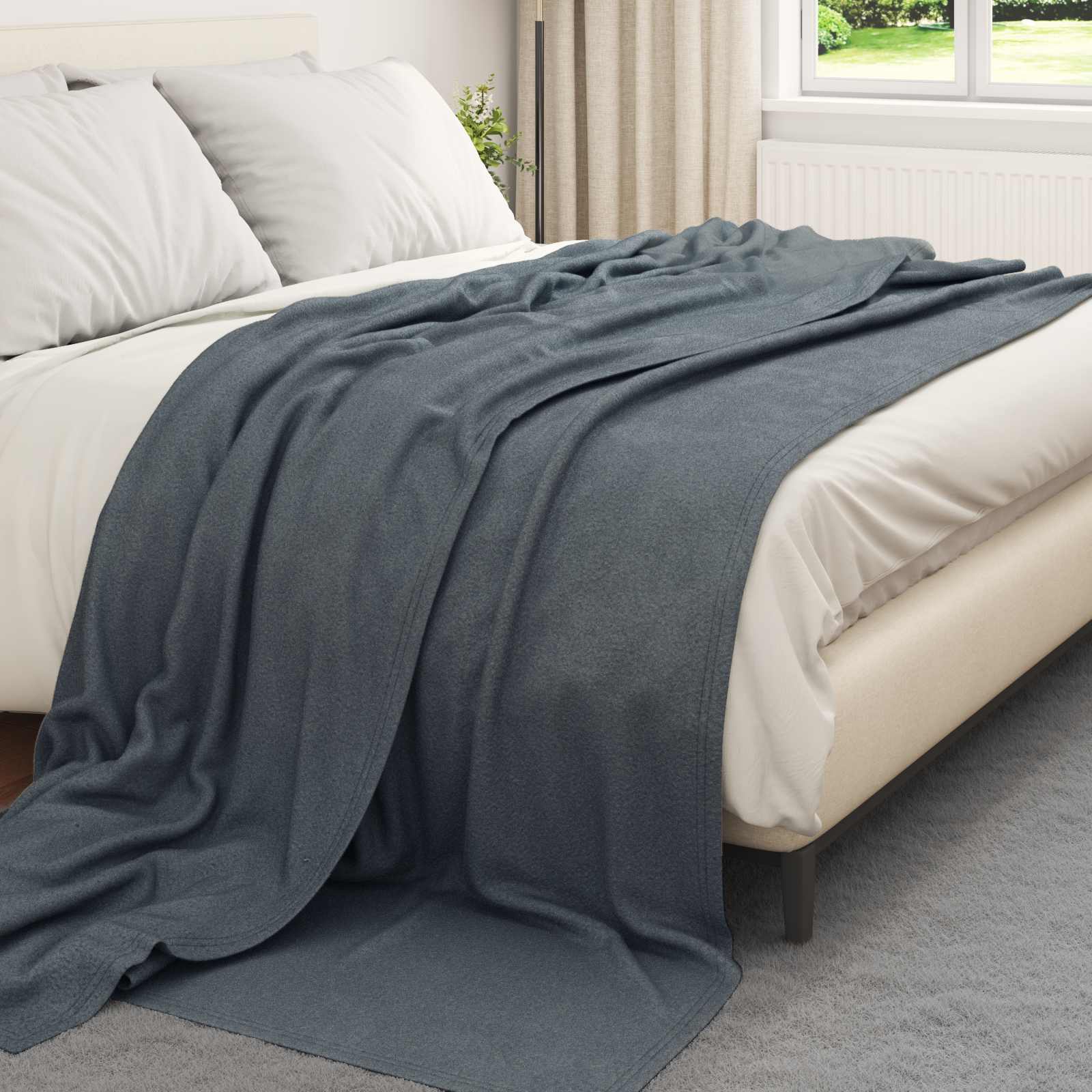 vidaXL Koc Ciemnoszary 270 x 240 cm Polar